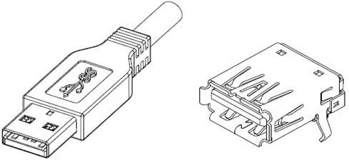 USB <wbr>3.0连接器引脚、接口定义及封装尺寸