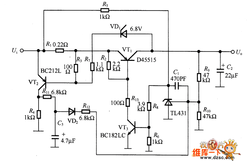万利达dvp-818型dvd机开关电源(5l0380r)电路