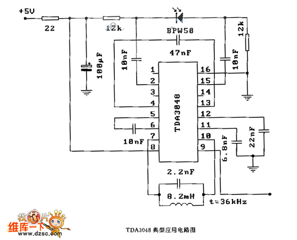 TDA3048典型应用电路图