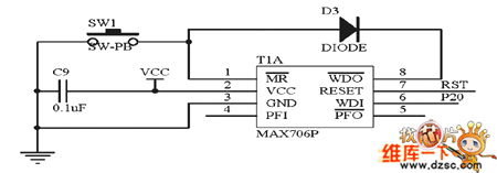 MAX706P复位电路图