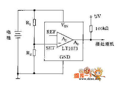 采用LT1073构成的欠压告警电路图