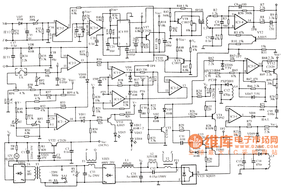 hf-10a电磁炉电路图 三湛角cfb保温式自动电饭锅线路