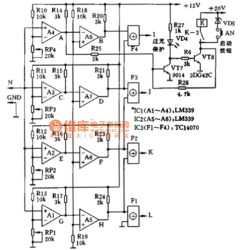 12v24v自动切换电路图,12v24v自动识别电路图 12v电瓶充电器电路图