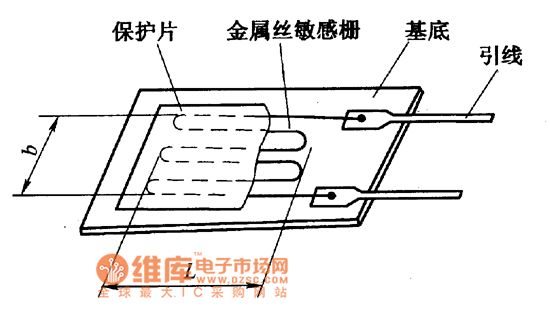 金属丝电阻应变片的基本结构电路图