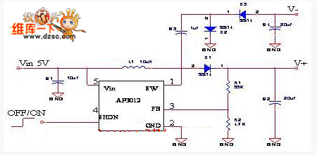 AP3012正负电压产生电路图