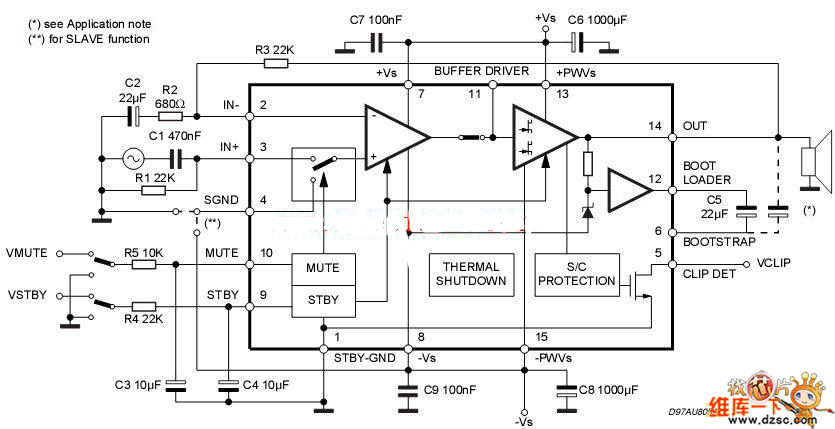 TDA7293音频功放电路图