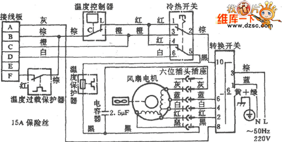 宝花牌kfr-35g分体式空调器电路图