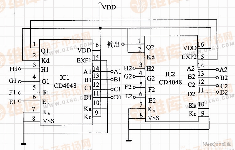 【图】输入端或非门构成电路数字电路 