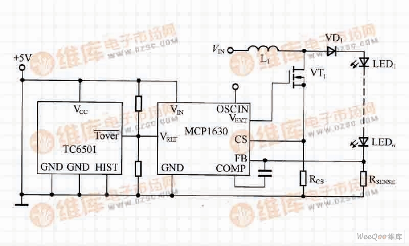 【图】利用TC6501开路漏极输出控制带电流设