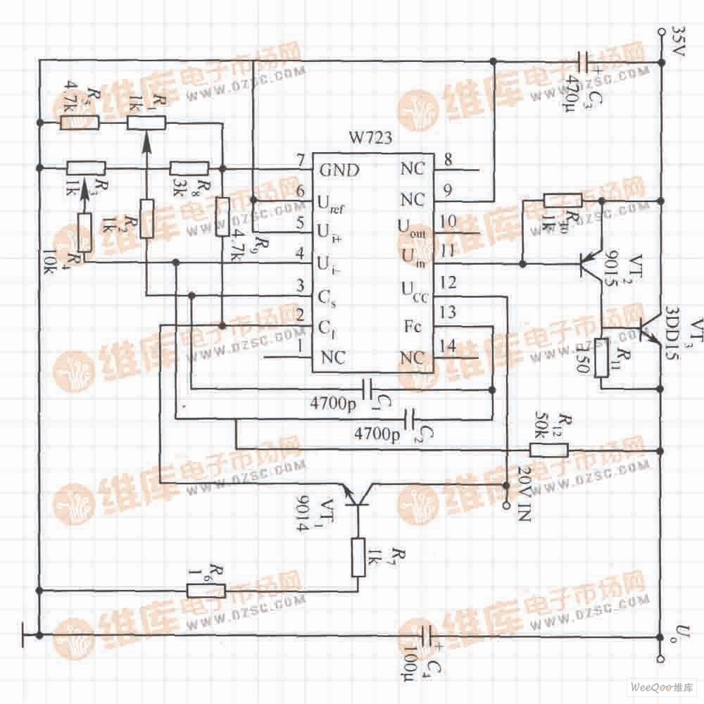 由W723构成的输出电压和电流均可调的应用电路