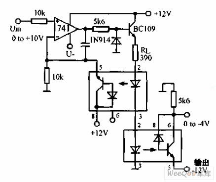【图】直流-直流光电隔离器电路图模拟电路 电