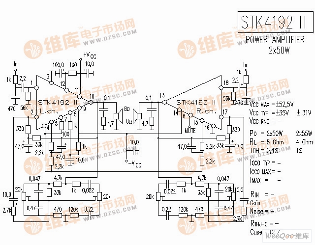 STK4192II 音响IC电路