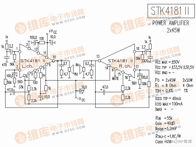 STK4181II 音响IC电路
