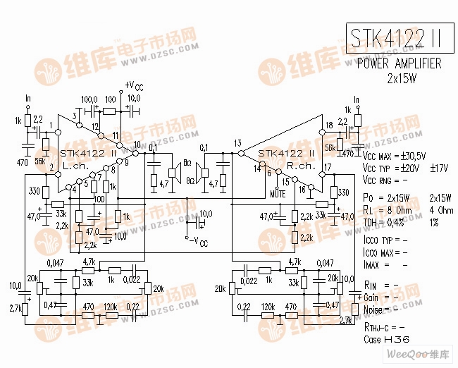 STK4122II 音响IC电路