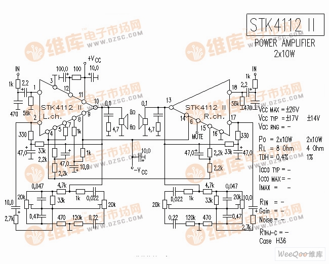 STK4112II 音响IC电路