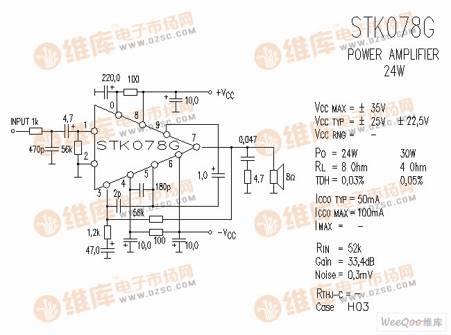 STK078G 音响IC电路