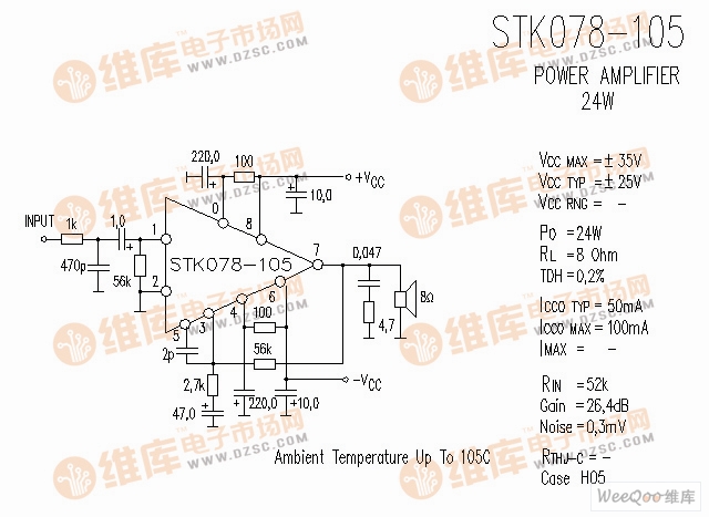 STK078-105 音响IC电路