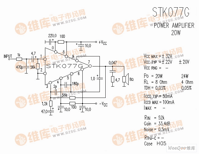 STK077G 音响IC电路