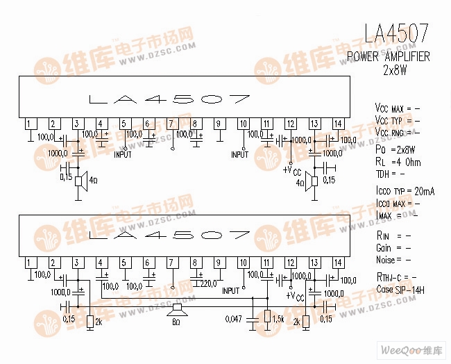 LA4507 音响IC电路图
