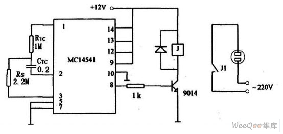 简易MC14541构成的定时器电路