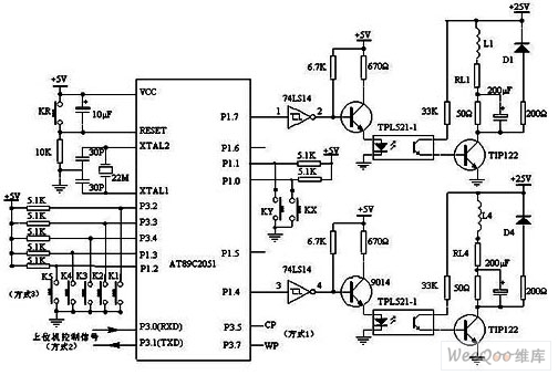 AT89C2051步进电机驱动器系统电路