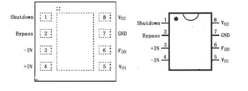 lm4902电桥音频功率放大器的引脚排列电路图