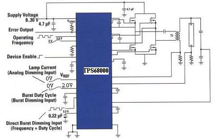 TPS68000单灯示例电路