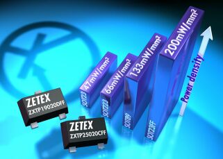 Zetex推出低电压PNP晶体管ZXTP25020CFF/1...