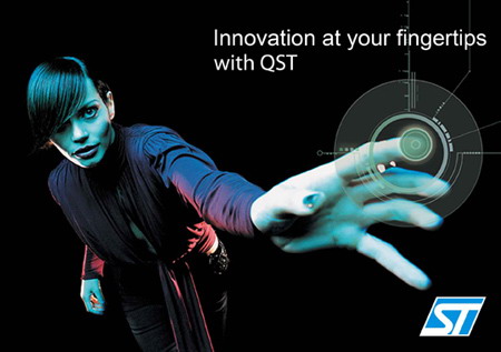 ST推出首款QST系列电容触摸传感器QST108