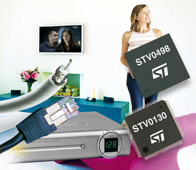 ST低价有线电视前端芯片支持三个QAM解调器和DOCSIS 3.0通道汇总技术