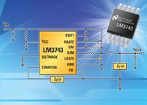 NSC推出可以驱动10A负载的1MHz同步降压开关控制器