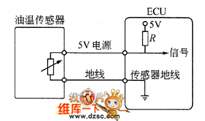 液压油温度传感器与ECU连接电路