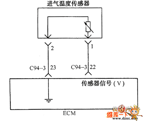 进气温度传感器与EOM连接电路