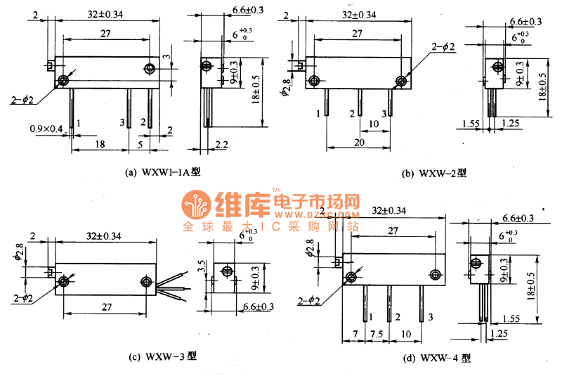 矩形多圈微调线绕电位器