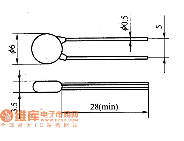 热敏电阻器外形