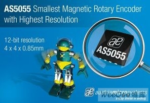 AMS推电池供电应用最小12位磁旋转编码器
