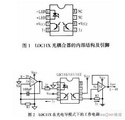 应用于隔离放大器的LOC11X线性光耦合器