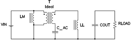 2a）MOSFET 开启：VLL = VC_AC - VIN = ∆VC_AC（DC 部分删除）