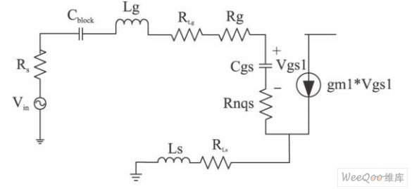 传统输入匹配电路的小信号等效模型