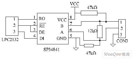  RS-485 电路连接