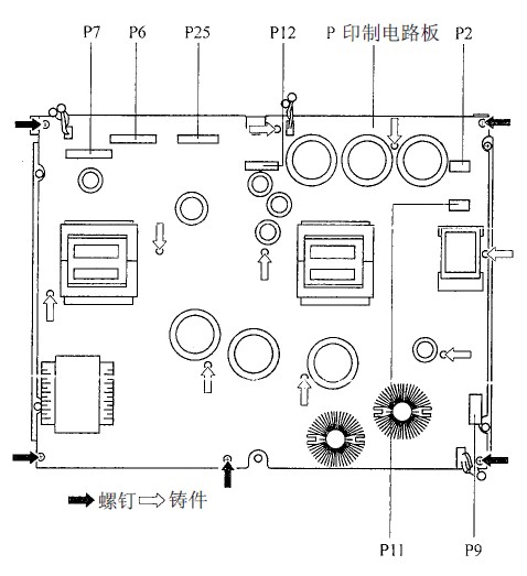 图4 P印制电路板的拆卸示图（三）