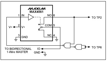 图7. 双向1-Wire主控器件接口的附加电路