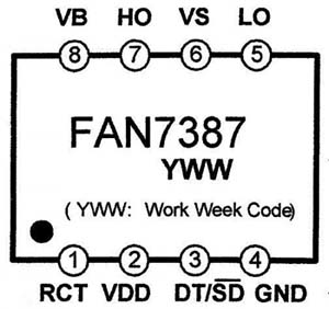 图1  FAN7387顶视图