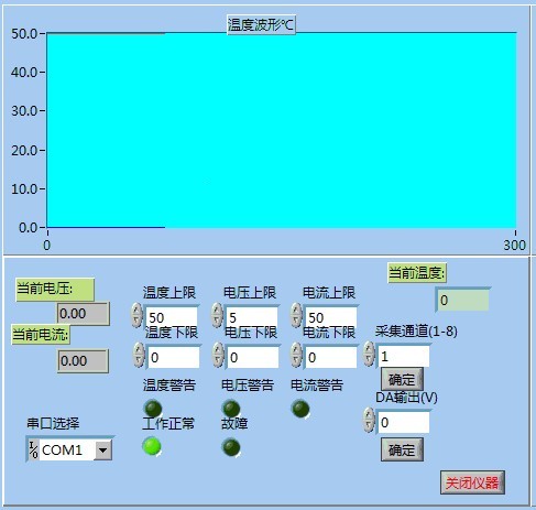 图1 虚拟仪器前面板