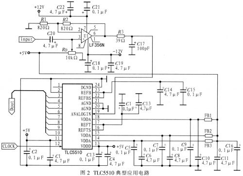 TLC5510典型应用电路如图2