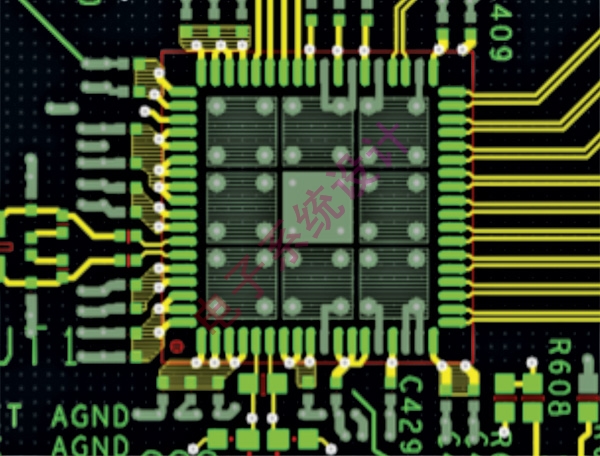 图3:分割PCB上的裸露焊盘有助于在电路板装配过程中PCB与IC粘合得更紧密