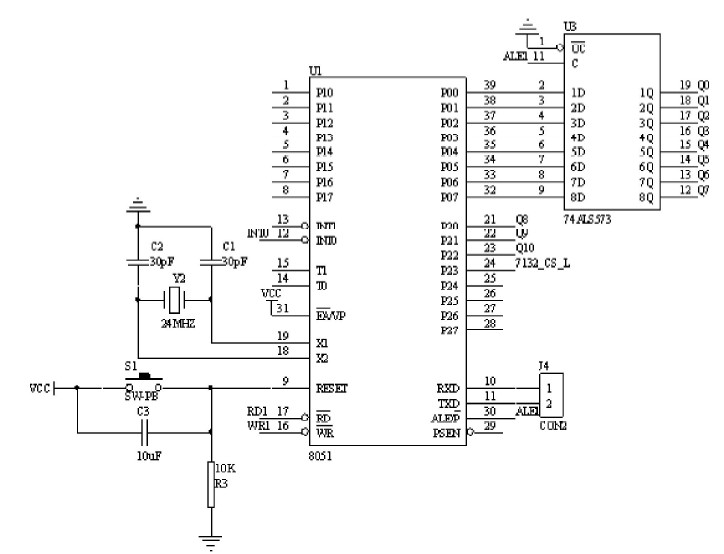 图3 单片机原理电路