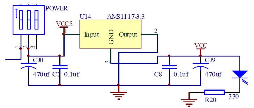 图 3-4 电源电路设计