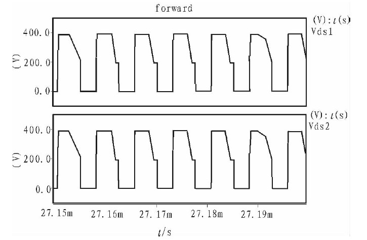 图2 后级MOS管的DS电压波形