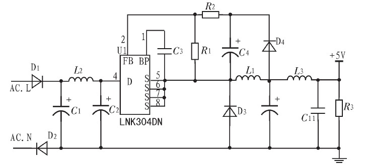 图3 控制器供电电路